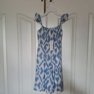 Janie and Jack Blue and White Patterned Bodysuit